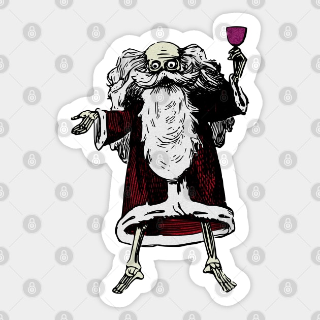 Skeleton Santa Claus Sticker by SandraKC